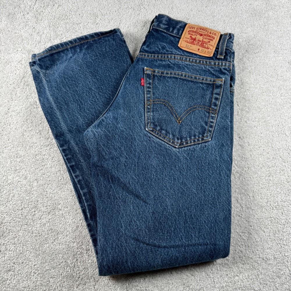 Levi's 517 Bootcut Jeans Mens 32x31 Blue Denim Classic Fit 5-Pocket Cotton Y2K - Picture 3 of 16